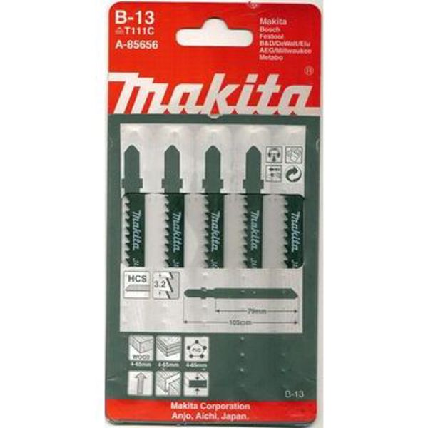Makita B-13 Λάμες Σέγας HCS 70mm TPI8, Σετ 5 Τεμαχίων (A-85656)