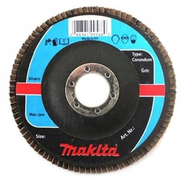 Makita Makita Sciernica Listkowa Corundum 125x22,23mm P 80 Aluminium, Stal, Metal, Drewno