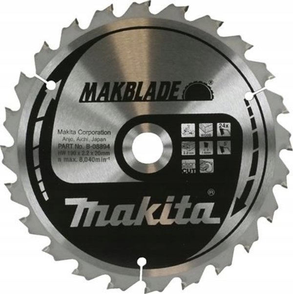 Makita pila tarczowa do drewna Makblade 190x20mm 24-zeby