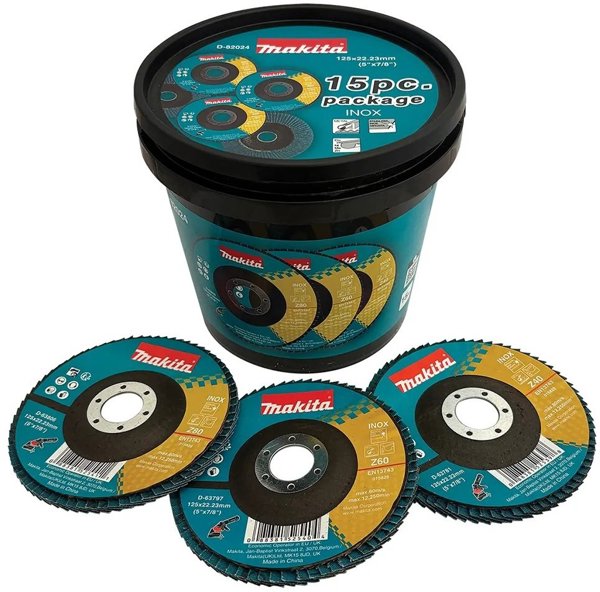 Σετ γυαλόχαρτα MAKITA 15 τεμαχίων P40/P60/P80 κουβάς