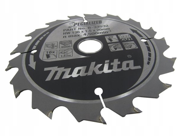 Makita Makita B-33532 SPECIALIZED Saw Blade 136x20x16Z