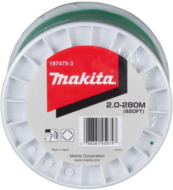 Makita 197475-3 Mähfaden 2mm x 280 m grün