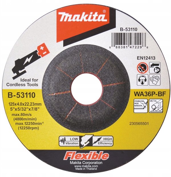 Makita Τροχός Λειαντικός Φύλλων Si Carbid 125x22,23mm P 60