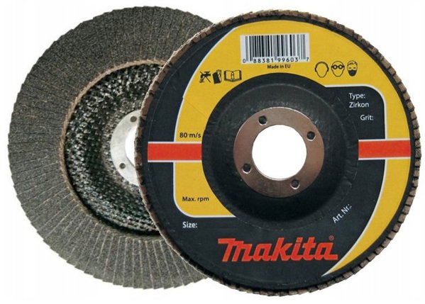 Makita Sciernica Listkowa Zirkon 125x22,23mm P60 Metal, Stal Nierdzewna