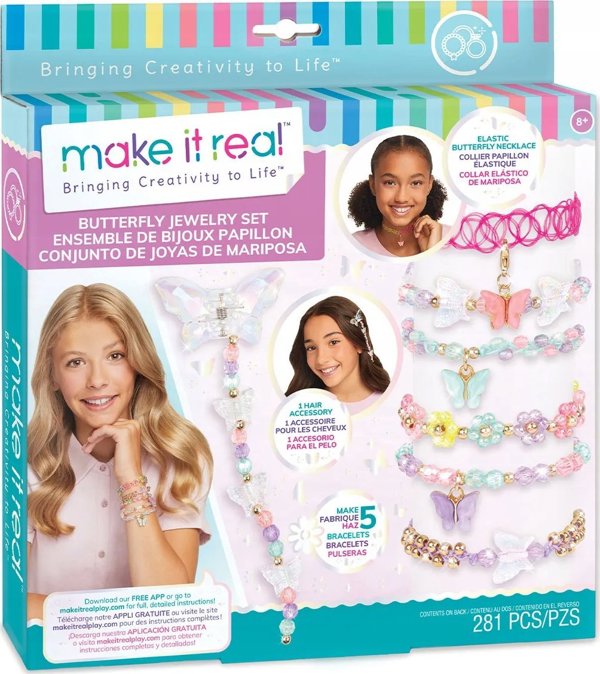 Make it real MAKE IT REAL Κοσμήματα Butterfly Jewelry, δημιουργικό σετ