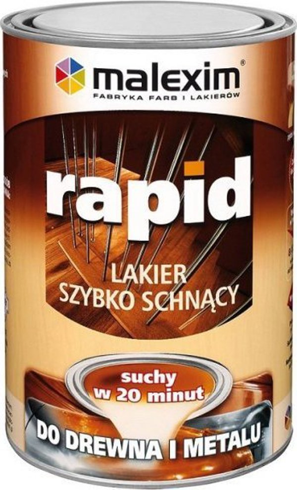 Malexim Szybkoschnacy Bezbarwny Lakier Alkidowy Rapid Polysk 0.70L
