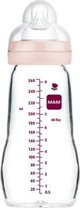 MAM Γυάλινο μπουκάλι 260ml κορίτσι