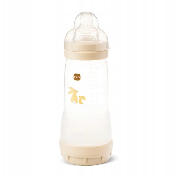 MAM Baby Μπιμπερό Αντι-κολικών Perfect Start 320ml, Μπεζ Unisex