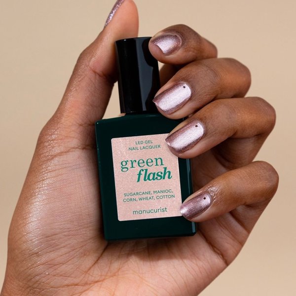 MANUCURIST_Green Flash Led Gel Nail Lacquer lakier do paznokci Cosmic Rose 15ml