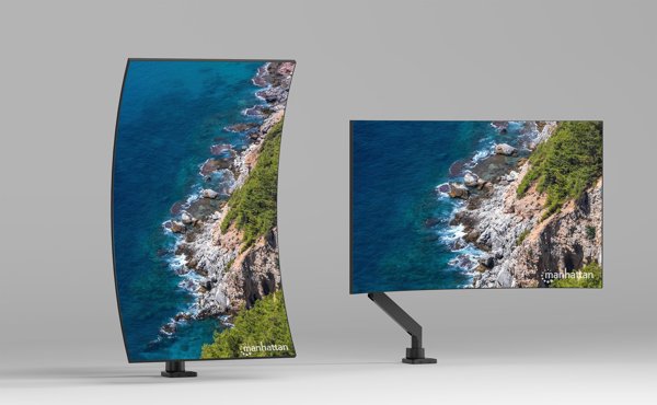 Manhattan 462594 Βάση Επιτραπέζια για Οθόνες έως 57" (144.8 cm) - Μαύρο