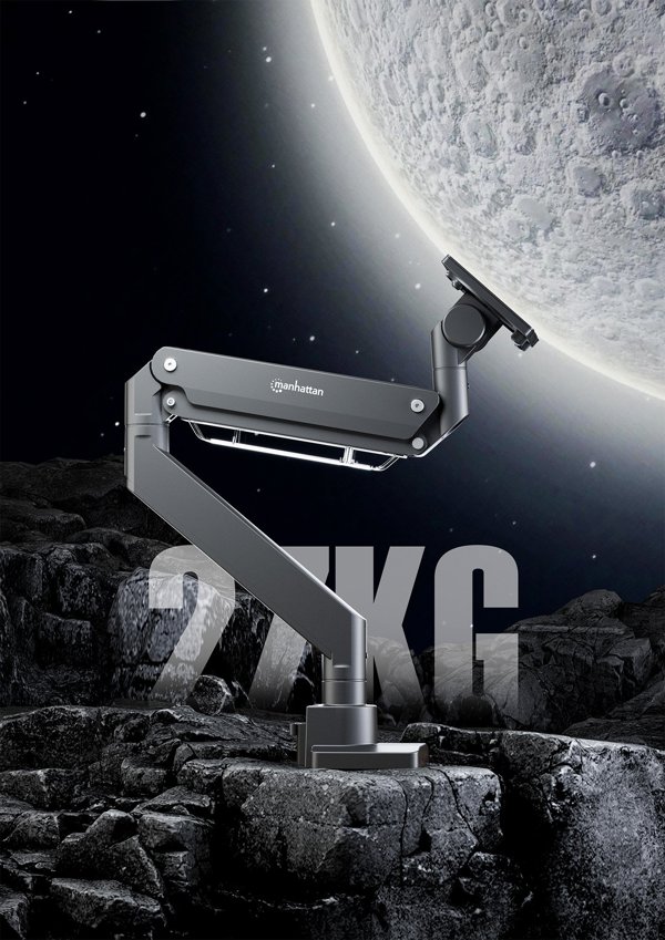 Manhattan 462594 Βάση Επιτραπέζια για Οθόνες έως 57" (144.8 cm) - Μαύρο