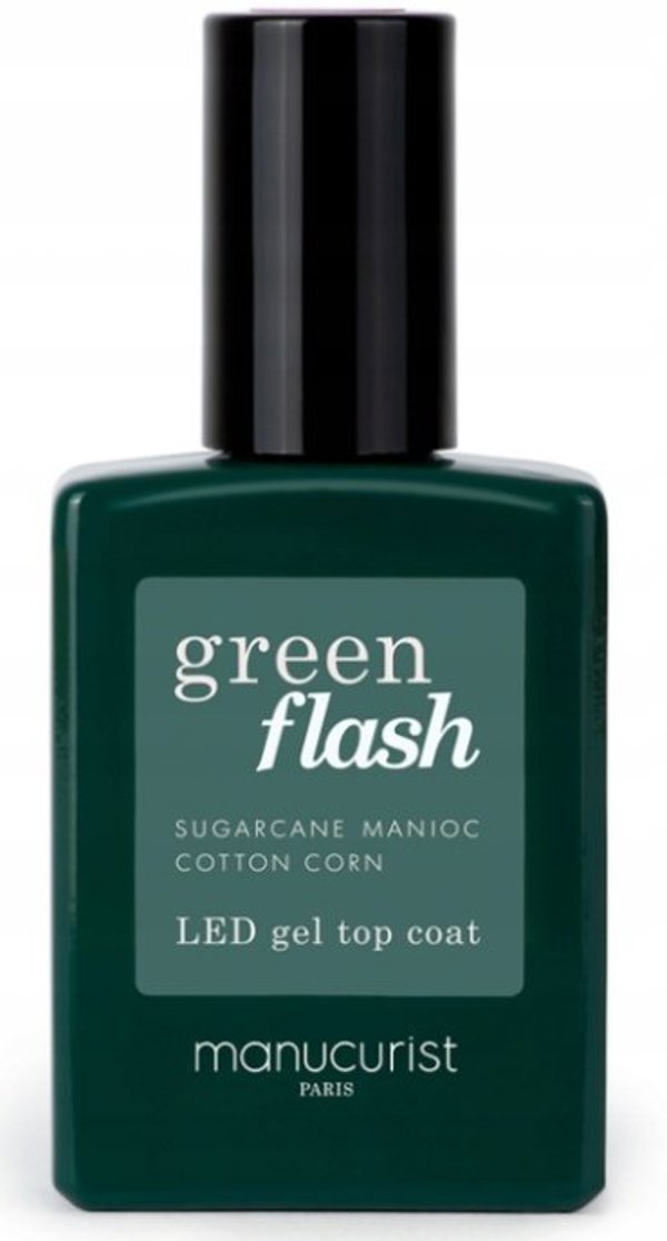 MANUCURIST_Green Flash Led Nail Polish Top Coat do paznokci 15ml
