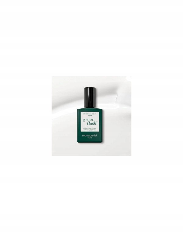 MANUCURIST_Green Flash Led Gel Nail Lacquer lakier do paznokci Snow 15ml