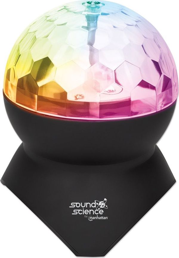 Manhattan LED Disco Ball με ηχείο Bluetooth MP3 USB/MicroSD Radio 8441931 766623165068