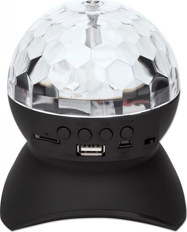 Manhattan LED Disco Ball με ηχείο Bluetooth MP3 USB/MicroSD Radio 8441931 766623165068