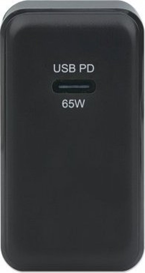 Φορτιστής USB MANHATTAN GaN Power Delivery USB-C PD-Port έως 65W με εναλλάξιμα βύσματα για ΕΕ, ΗΒ και ΗΠΑ