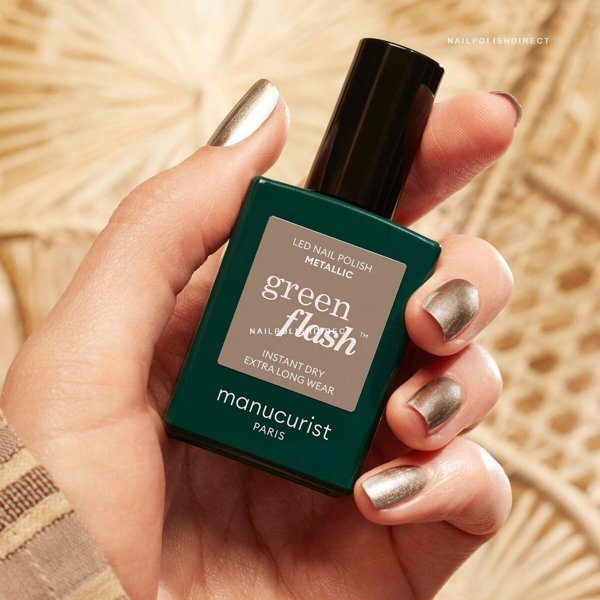 MANUCURIST_Green Flash Led Gel Nail Lacquer lakier do paznokci Metallic 15ml