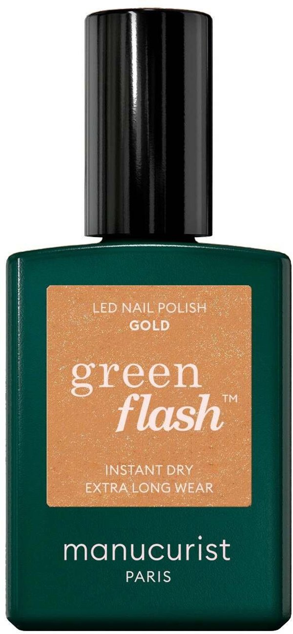 MANUCURIST_Green Flash Led Gel Nail Lacquer lakier do paznokci Gold 15ml