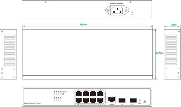 Managed Layer 2+ Switch, 8 x