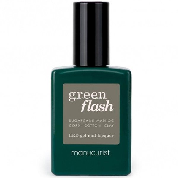 MANUCURIST_Green Flash Led Gel Nail Lacquer lakier do paznokci Khaki 15ml