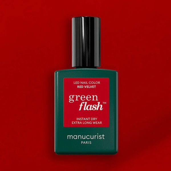 MANUCURIST_Green Flash Led Gel Nail Lacquer lakier do paznokci Red Velvet  15ml