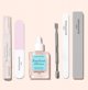 MANUCURIST_SET Glossy Booster Duo Peeling Pen peeling z kwasem glikolowym + Mini Nail Buffer tr jstronna polerka
