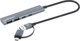 Manhattan 181075 USB 3.2 Gen 1 (3.1 Gen 1) Type-A + Type-C 5000 Mbit/s Γκρι