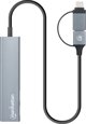 Manhattan 181075 USB 3.2 Gen 1 (3.1 Gen 1) Type-A + Type-C 5000 Mbit/s Γκρι