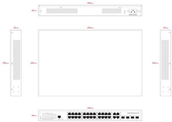 Managed Layer 2+ Switch, 24