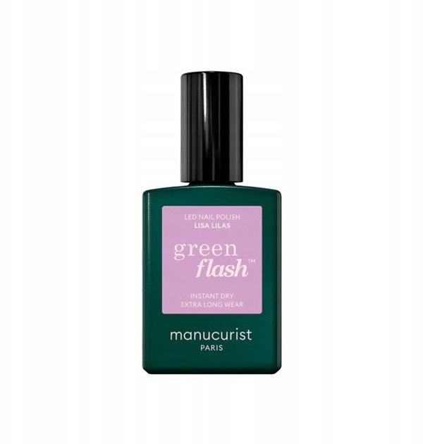 MANUCURIST_Green Flash Led Gel Nail Lacquer lakier do paznokci Lisa Lilas 15ml