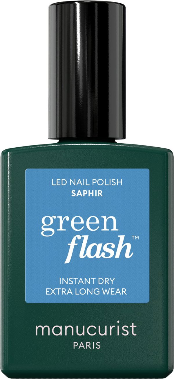 MANUCURIST_Green Flash Led Gel Nail Lacquer lakier do paznokci Saphir 15ml