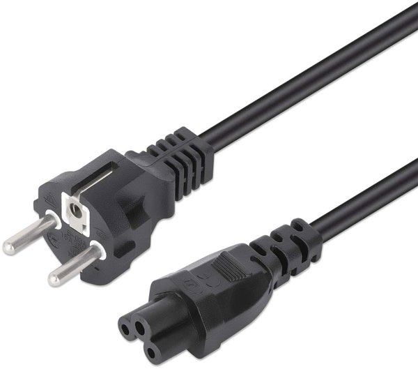 Manhattan καλώδιο τροφοδοσίας Μαύρο 3 μ CEE7/7 IEC C5