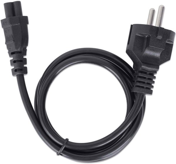 Manhattan καλώδιο τροφοδοσίας Μαύρο 3 μ CEE7/7 IEC C5