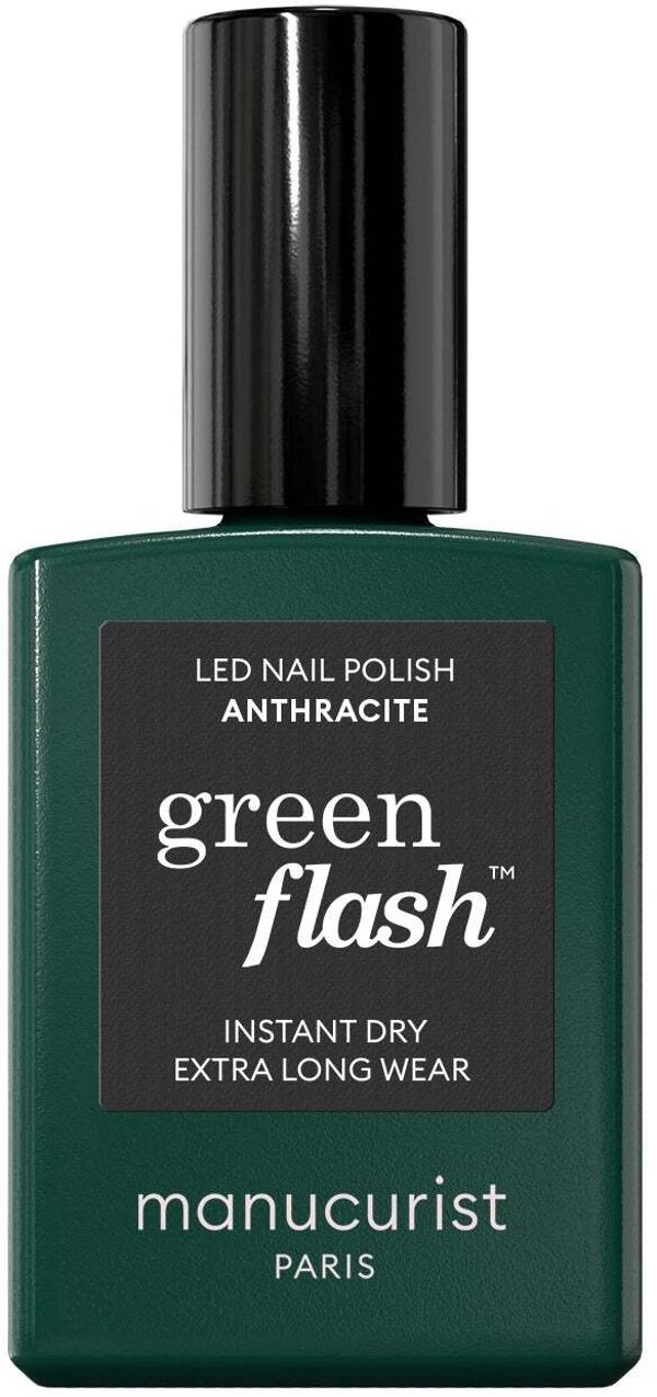 MANUCURIST_Green Flash Led Gel Nail Lacquer lakier do paznokci Anthracit 15ml