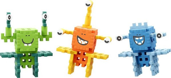 Marioinex Κλοκί Μίνι Crazy Monsters Space Jinks - Εκπαιδευτικά Τουβλάκια Βάφλες 60 Τεμάχια (ZA5490)