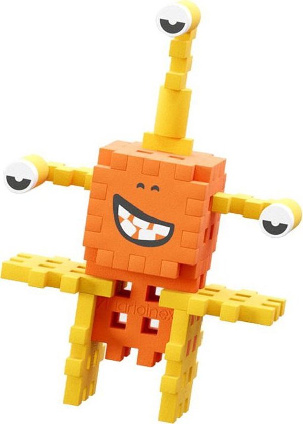 Marioinex Κλοκί Μίνι Crazy Monsters Space Jinks - Εκπαιδευτικά Τουβλάκια Βάφλες 60 Τεμάχια (ZA5490)