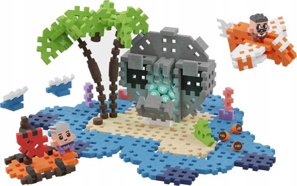 Marioinex Mini Waffle Treasure Island - Σετ Δομικών Παιχνιδιών 148 Τεμαχίων με 2 Φιγούρες