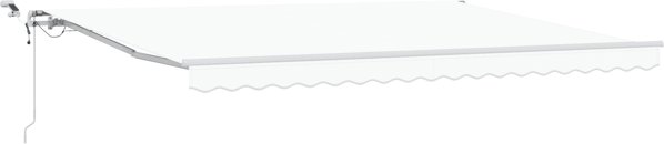 Άσπρη αναδιπλούμενη τέντα vidaXL με LED 450x300 cm