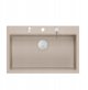 MARC 110 WORKSTATION GraniteQ νεροχύτης 1-θάλαμος 760*500*235 mm pearl beige + σιφόνι push to open + διανομέας ανοξείδωτο ατσάλι + ένθετο αποστράγγισης + Qmata + σανίδα/ μεταλλικά στοιχεία