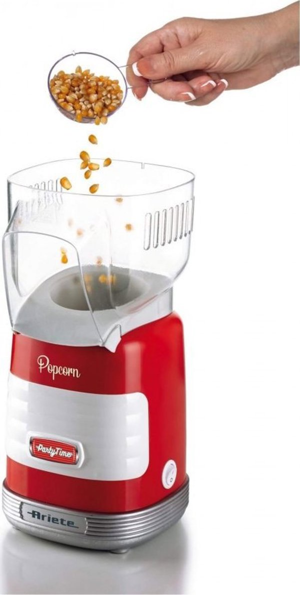 Μηχανή Ποπ Κορν Ariete 2956/00 Partytime 1100W, Σύστημα Ζεστού Αέρα, Κόκκινη