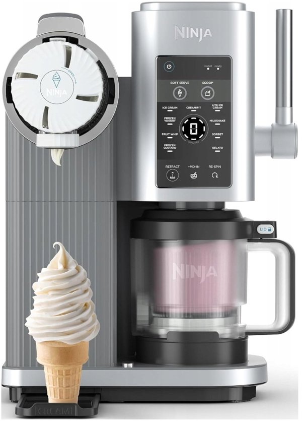 Ninja CREAMi NC701EU Μηχανή Παγωτού, 13 Λειτουργίες, 2 Δοχεία, Silver