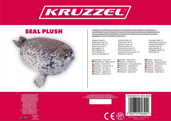 Λούτρινο παιχνίδι - φώκια 60 cm Kruzzel 24644