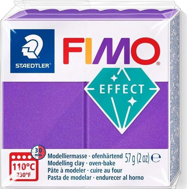 Staedtler Fimo Effect Θερμοσκληρυνόμενη Μάζα Μοντελισμού 57g Μεταλλικό Μοβ