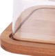 Excellent Houseware Βουτυροθήκη με Βάση από Μπαμπού και Διαφανές Καπάκι 170453280