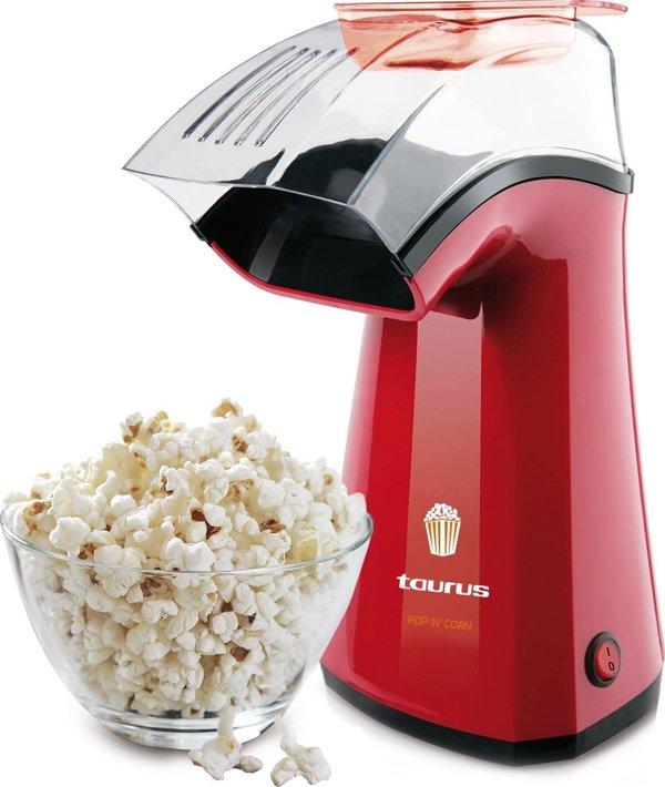 Taurus Pop N Corn Μηχανή για Ποπ Κορν, 1100W, Κόκκινο