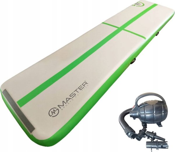 Master AirTrack Dmuchana Mata Gimnastyczna MASTER 400 x 100 x 20 cm Grey-Green