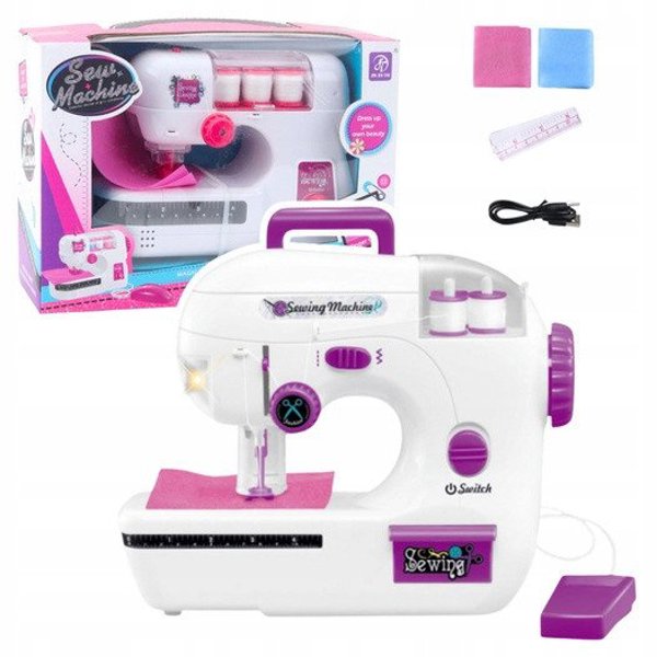 LeanToys Παιδική Ραπτομηχανή με Φώτα, Ήχους, Νήματα και Υλικά Ραπτικής