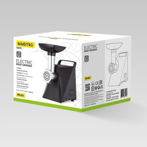 Μηχανή Άλεσης Κρέατος 1000W MR-853 MAESTRO