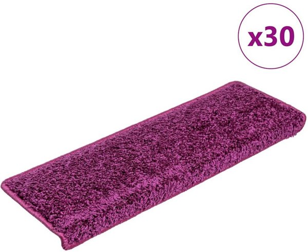 vidaXL Πατάκια Σκάλας 65x21x4 εκ. 30τμχ. Μωβ - Αντιολισθητικά Προστατευτικά Σκαλοπατιών