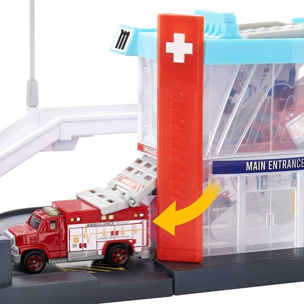 Matchbox   Prawdziwe Przygody Zestaw startowy Helikopter ratunkowy GVY82_GVY83
